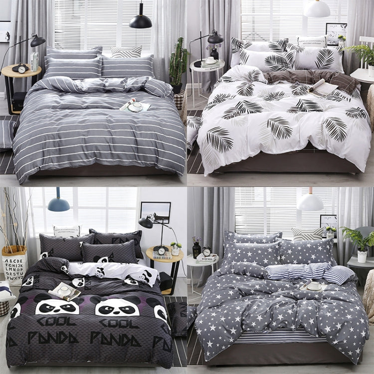 3 PCS/Set Bedding Set Happy Family Pattern Duvet Cover Flat Sheet Pillowcase Set My Store