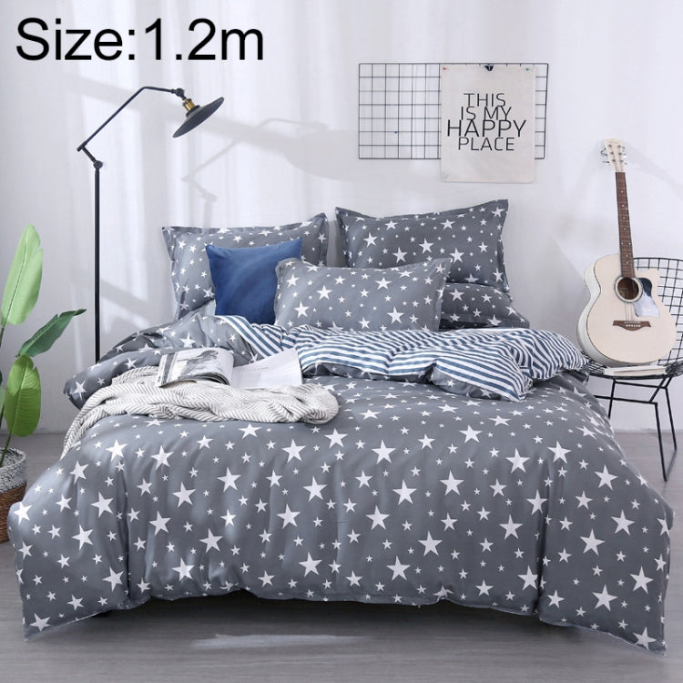 3 PCS/Set Bedding Set Happy Family Pattern Duvet Cover Flat Sheet Pillowcase Set My Store