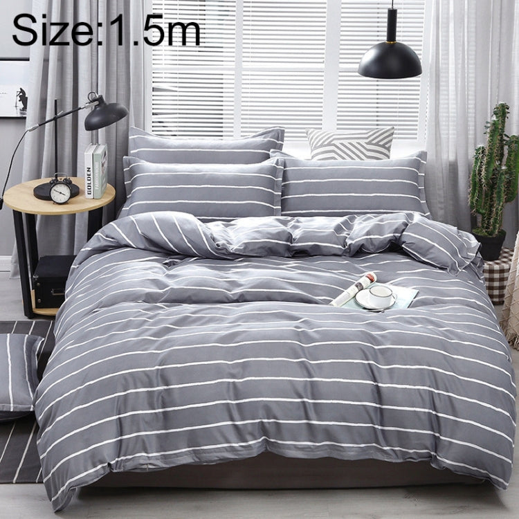 3 PCS/Set Bedding Set Happy Family Pattern Duvet Cover Flat Sheet Pillowcase Set My Store