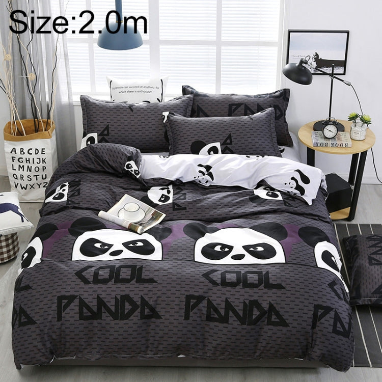 3 PCS/Set Bedding Set Happy Family Pattern Duvet Cover Flat Sheet Pillowcase Set My Store