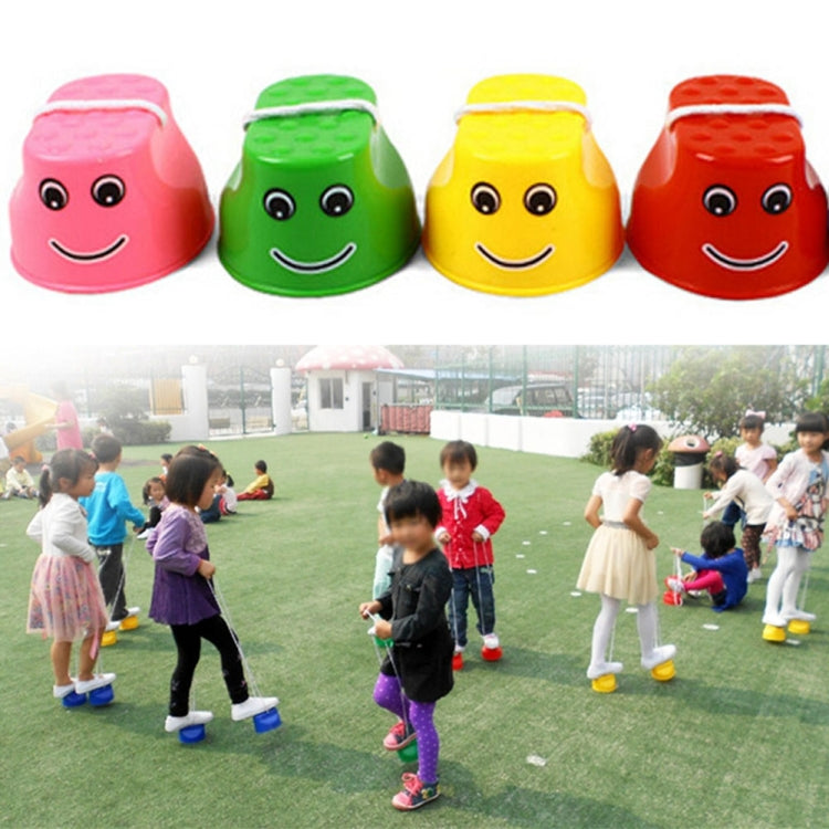 1 Pair Outdoor Plastic Balance Training Jumping Stilts Shoes for Children Walker Toy, Random Color Delivery