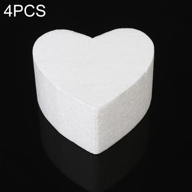 4 PCS Heart-shaped Prosthesis Foam Baking Fondant Cake Silk Flower Practice Mold-Reluova