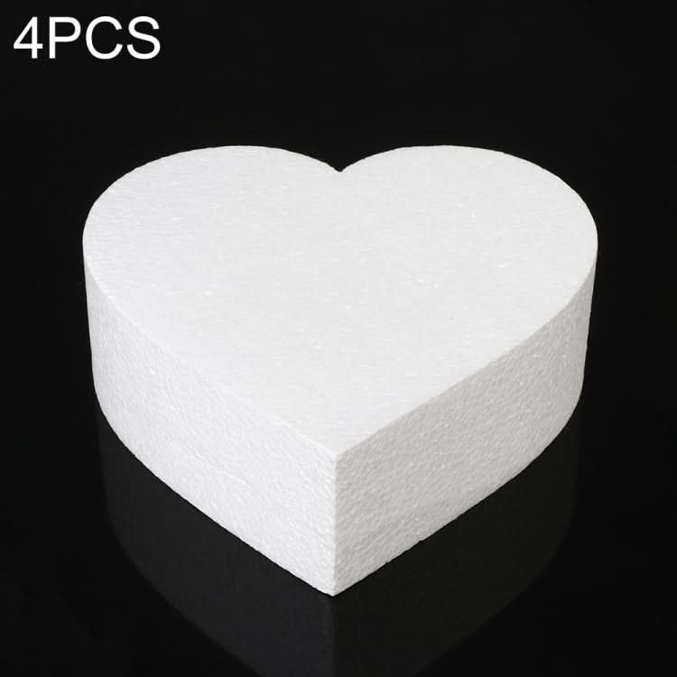 4 PCS Heart-shaped Prosthesis Foam Baking Fondant Cake Silk Flower Practice Mold-Reluova