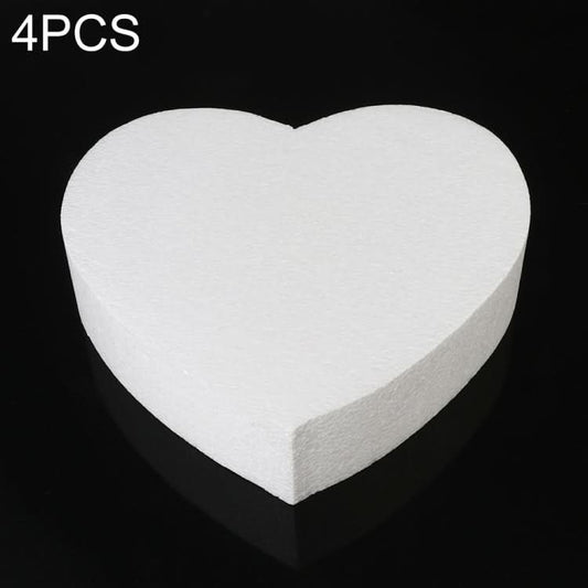 4 PCS Heart-shaped Prosthesis Foam Baking Fondant Cake Silk Flower Practice Mold-Reluova