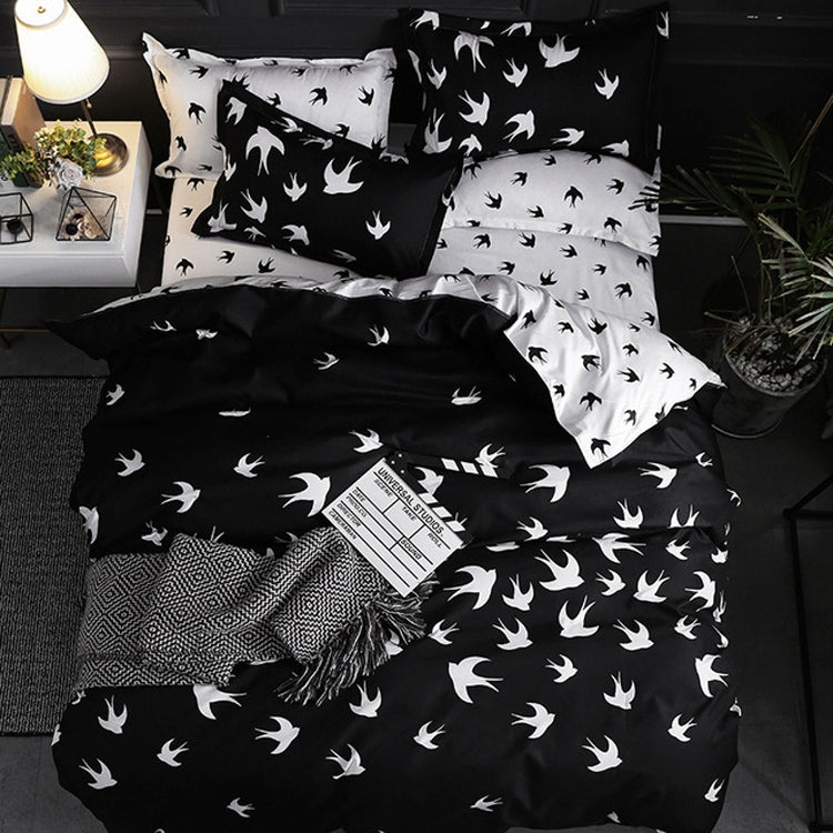 Luxury Bedding Black Marble Pattern Set Sanded Printed Quilt Cover Pillowcase, Series 3 My Store