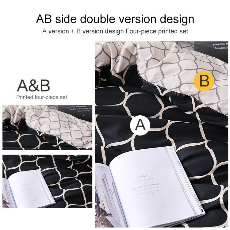 Luxury Bedding Black Marble Pattern Set Sanded Printed Quilt Cover Pillowcase, Series 1 My Store