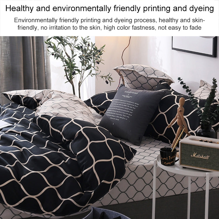 Luxury Bedding Black Marble Pattern Set Sanded Printed Quilt Cover Pillowcase, Series 1 My Store