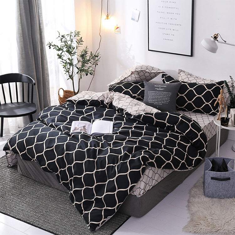 Luxury Bedding Black Marble Pattern Set Sanded Printed Quilt Cover Pillowcase, Series 1 My Store