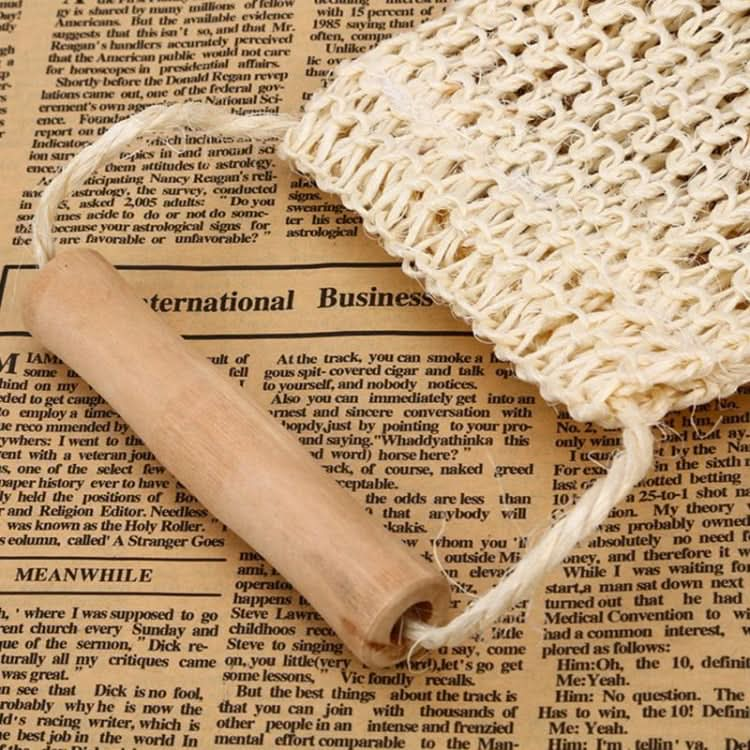 Natural Sisal Long Rubbing Towel with Handle Bath Strip Plant Fiber Bath Wipe