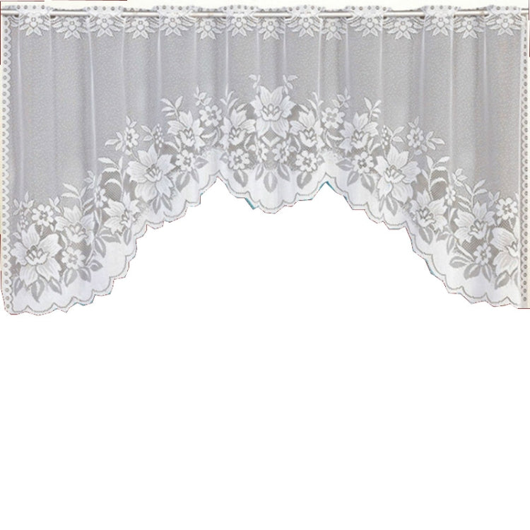 White Translucent Coffee Curtain Tulle Lace Sheer Warp Knitted Jacquard Curtains Bedroom Curtains My Store