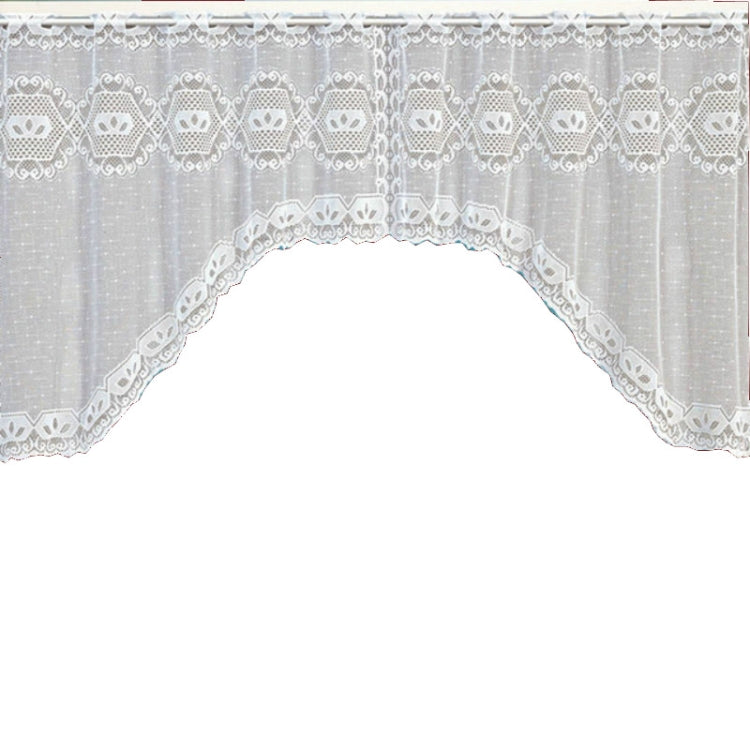 White Translucent Coffee Curtain Tulle Lace Sheer Warp Knitted Jacquard Curtains Bedroom Curtains My Store