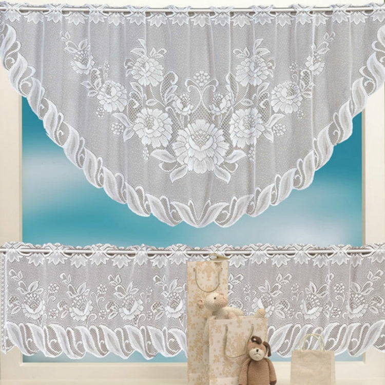 White Translucent Coffee Curtain Tulle Lace Sheer Warp Knitted Jacquard Curtains Bedroom Curtains My Store