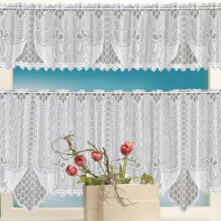 White Translucent Coffee Curtain Tulle Lace Sheer Warp Knitted Jacquard Curtains Bedroom Curtains My Store