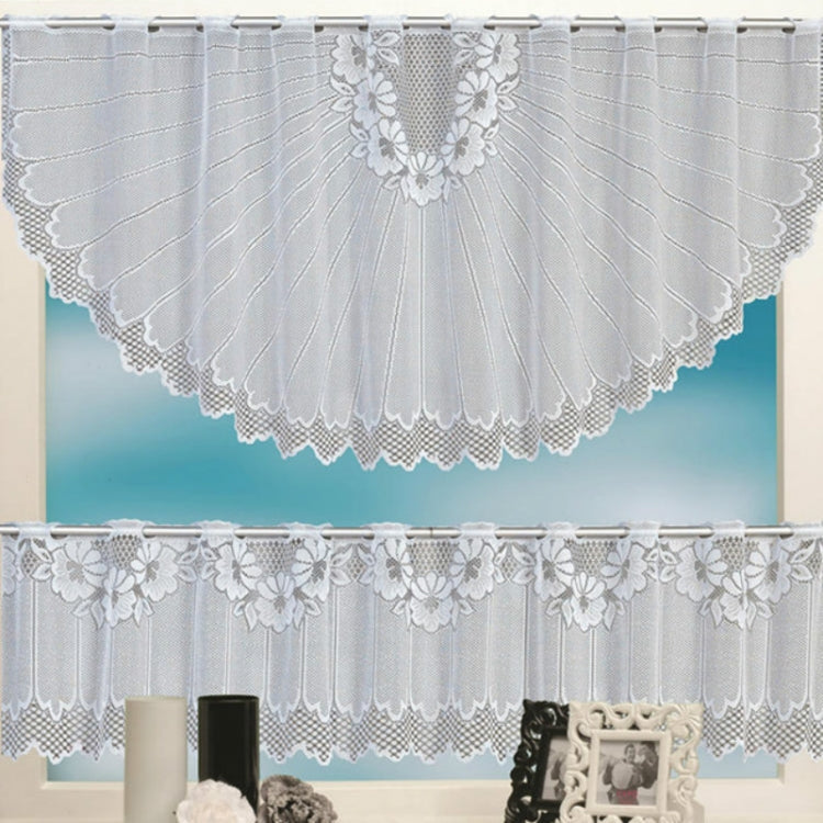 White Translucent Coffee Curtain Tulle Lace Sheer Warp Knitted Jacquard Curtains Bedroom Curtains My Store