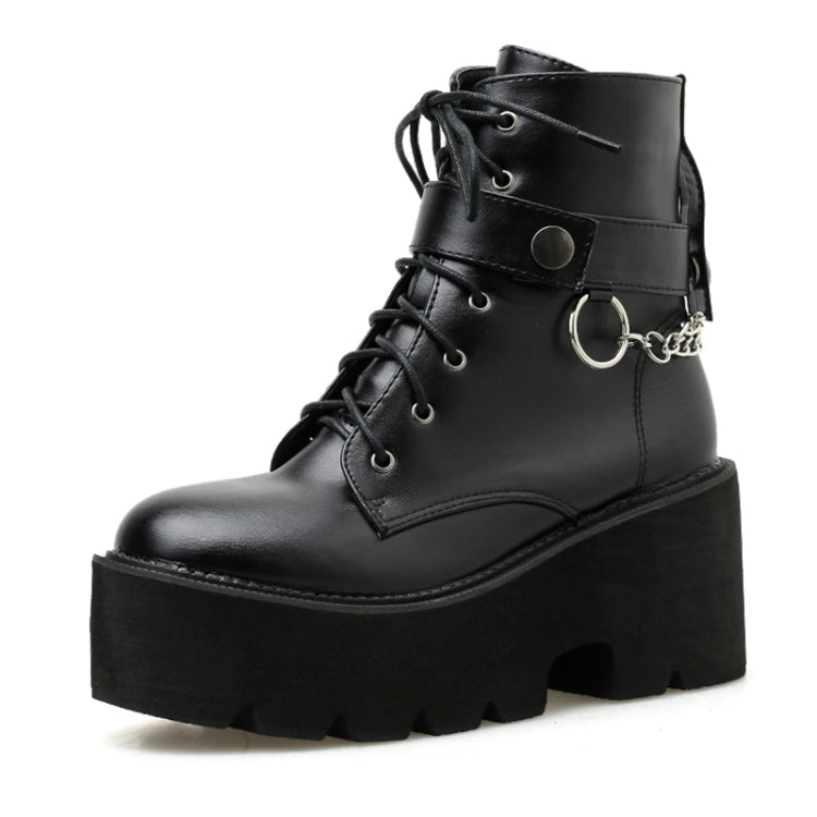 Platform - Soled Martin Boots Side Zipper Handsome Ankle Boots Reluova