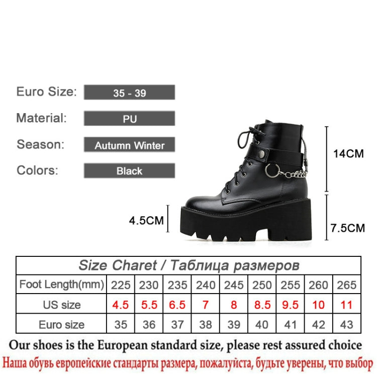 Platform - Soled Martin Boots Side Zipper Handsome Ankle Boots