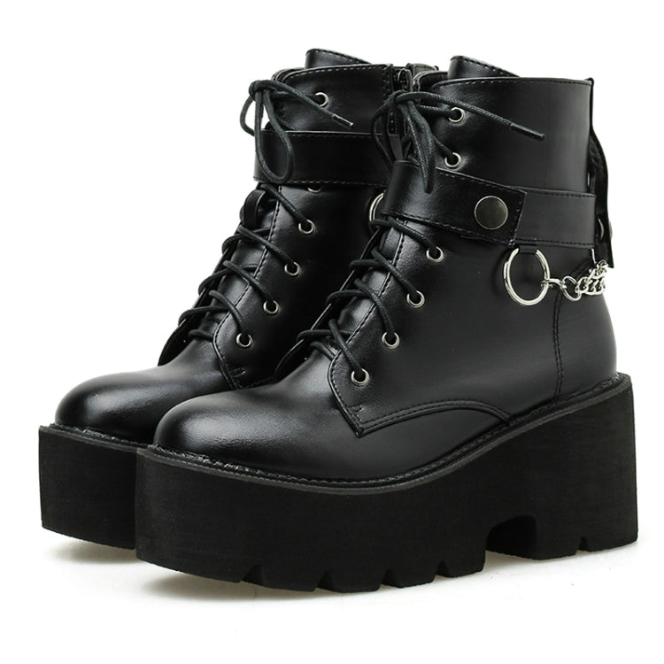 Platform - Soled Martin Boots Side Zipper Handsome Ankle Boots Reluova