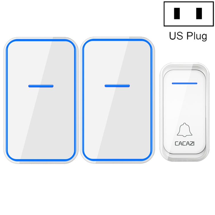 CACAZI A68-2 One to Two Wireless Remote Control Electronic Doorbell Home Smart Digital Wireless Doorbell