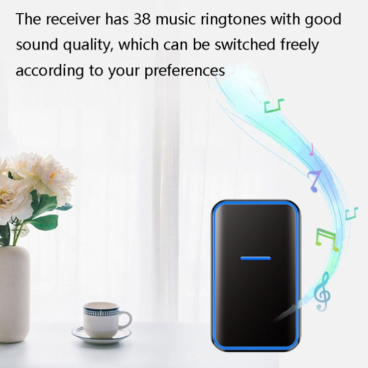 CACAZI A68-2 One to Two Wireless Remote Control Electronic Doorbell Home Smart Digital Wireless Doorbell Reluova