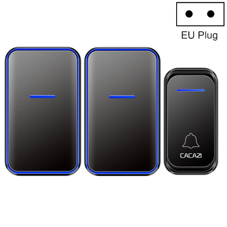 CACAZI A68-2 One to Two Wireless Remote Control Electronic Doorbell Home Smart Digital Wireless Doorbell Reluova