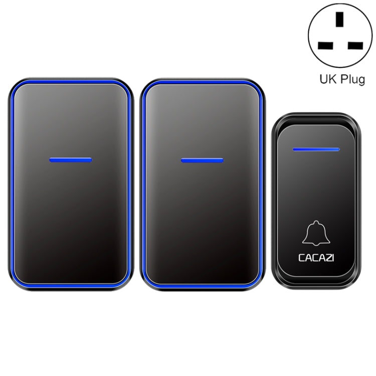 CACAZI A68-2 One to Two Wireless Remote Control Electronic Doorbell Home Smart Digital Wireless Doorbell Reluova