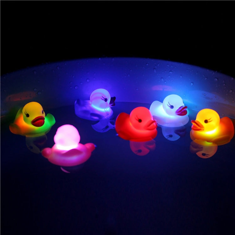 2 PCS LED Water Induction Light Duck Baby Bath Toys, Random Color Delivery-Reluova