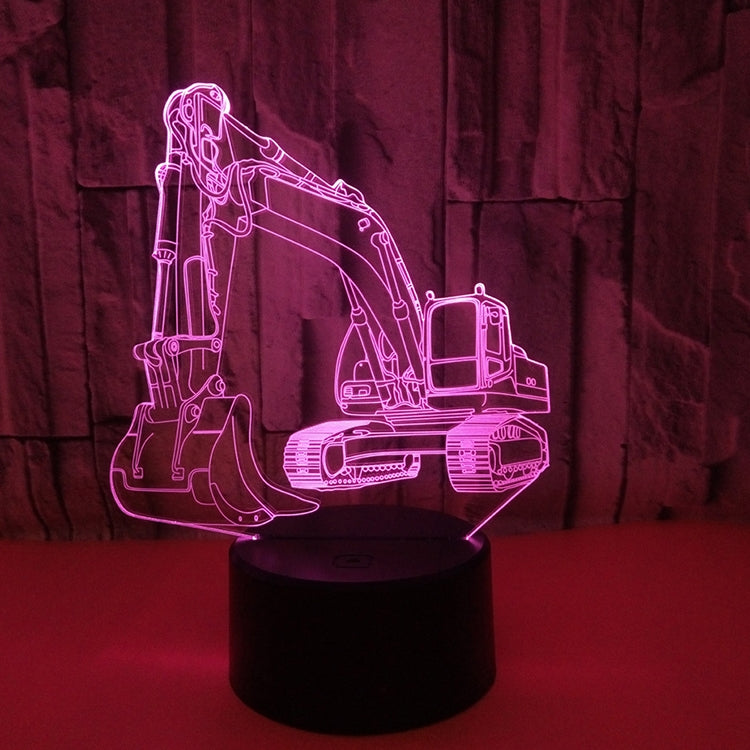 3W Excavator 3D Light Colorful Touch Control Light Creative Small Table Lamp My Store