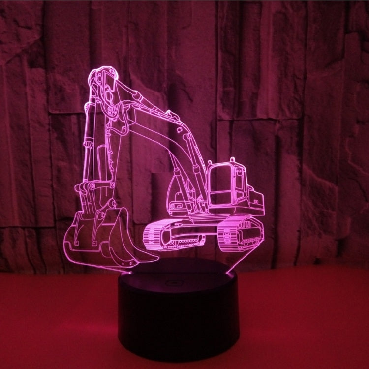 3W Excavator 3D Light Colorful Touch Control Light Creative Small Table Lamp My Store