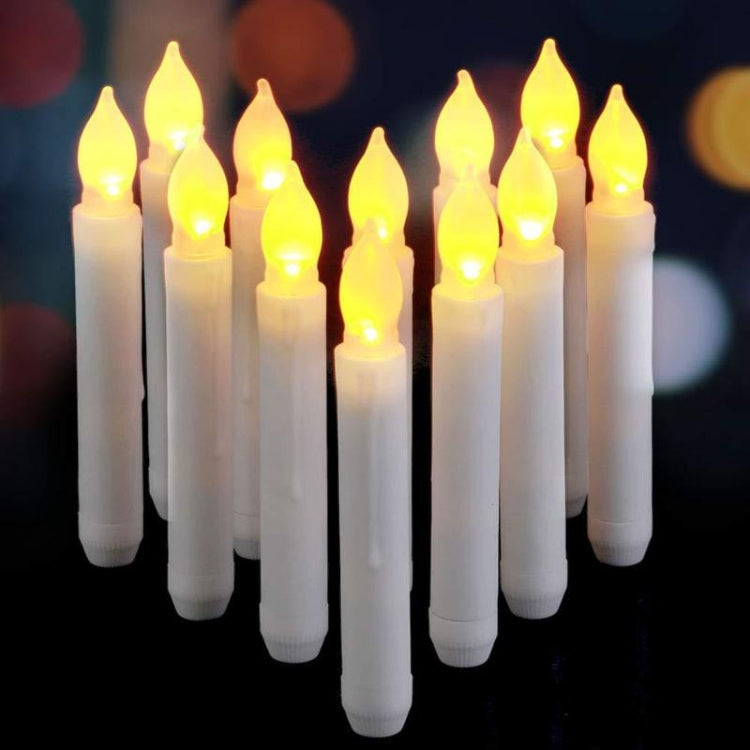 12 PCS/ Box LED Electronic Candle Light Flameless Candle Light Long Rod Christmas Candle