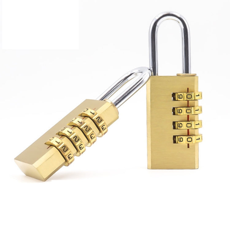 Four-digit Brass Code Padlock High-grade Security Gym Door Lock My Store