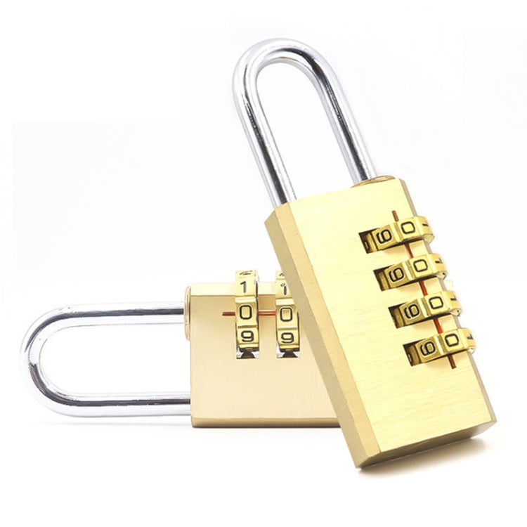 Four-digit Brass Code Padlock High-grade Security Gym Door Lock My Store