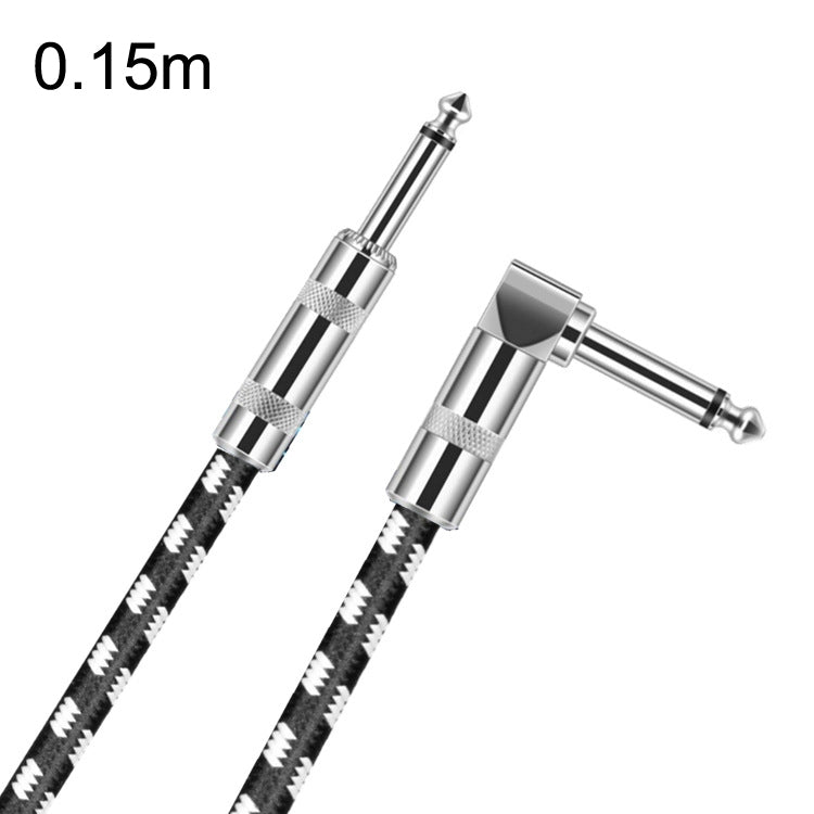 1 Straight Head +1 Elbow Head 6.35mm Guitar Cable Oxygen-Free Copper Core TS Large Two-core Cable