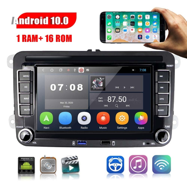 For Volkswagen Q3300KT 7-inch 2+32G Car Multimedia Player Navigation Bluetooth Reversing Integrated Machine Android 10.0