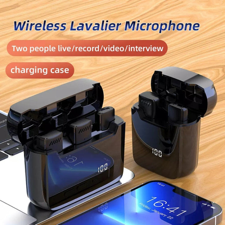 Wireless Lavalier Noise Canceling Microphone with Charging Case