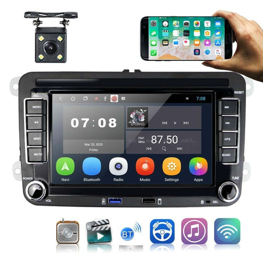 For Volkswagen Q3300KT 7-inch 1+16G Car Multimedia Player Navigation Bluetooth Reversing Integrated Machine Android 10.0