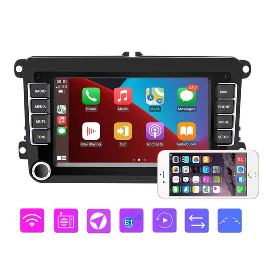 A3040 For Volkswagen 7-inch 2+32G Android Car Navigation Central Control Large Screen Player With Wireless CarPlay