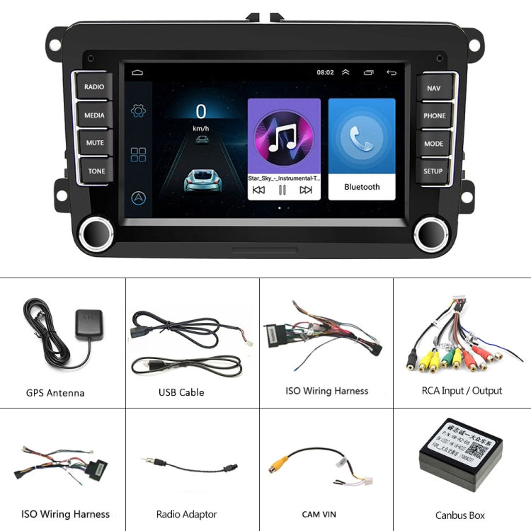 A3040 For Volkswagen 7-inch 2+32G Android Car Navigation Central Control Large Screen Player With Wireless CarPlay