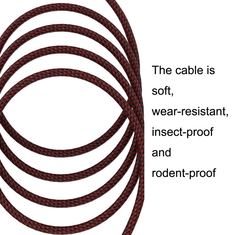 Red and Black Net TRS 6.35mm Male To Caron Female Microphone XLR Balance Cable Reluova