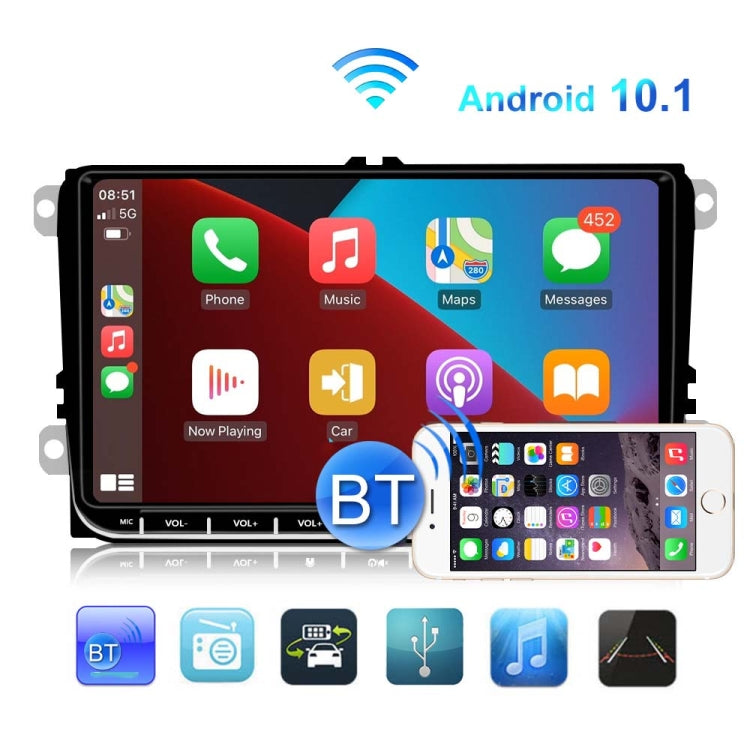 A3041 For Volkswagen 2+64G 9-inch Central Control Large Screen With Carplay Car Android10.0 Navigator Player, Style:Standard