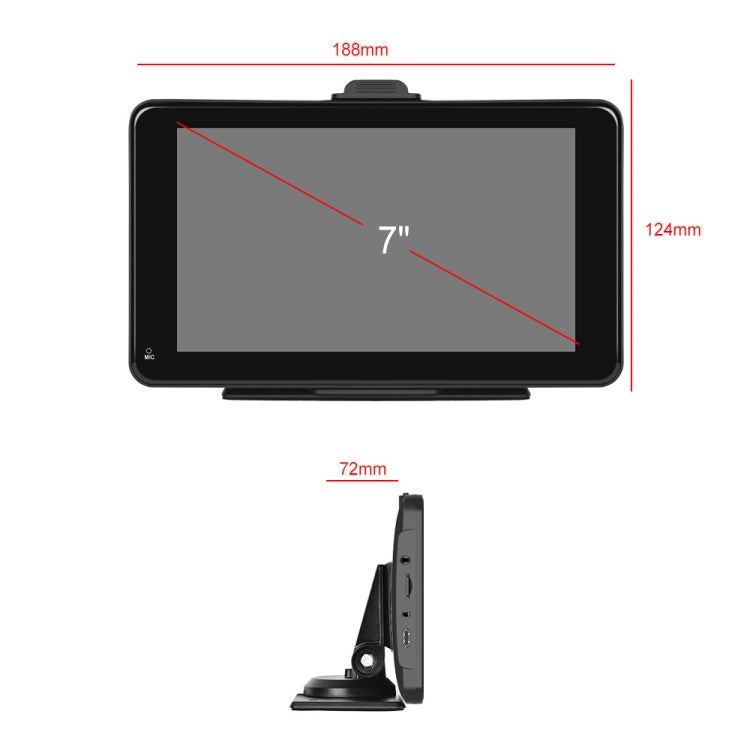 A3135 7 Inch HD Wired Smart Screen With Wireless CarPlay + Android Auto + Android