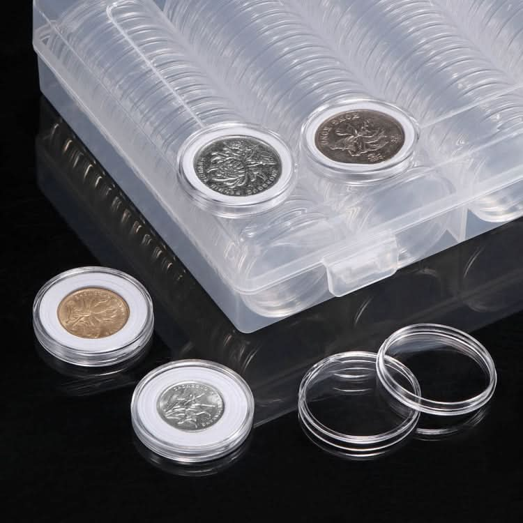 Coin Capsules 100 x 30mm Round Boxes Commemorative Coin Protection Box