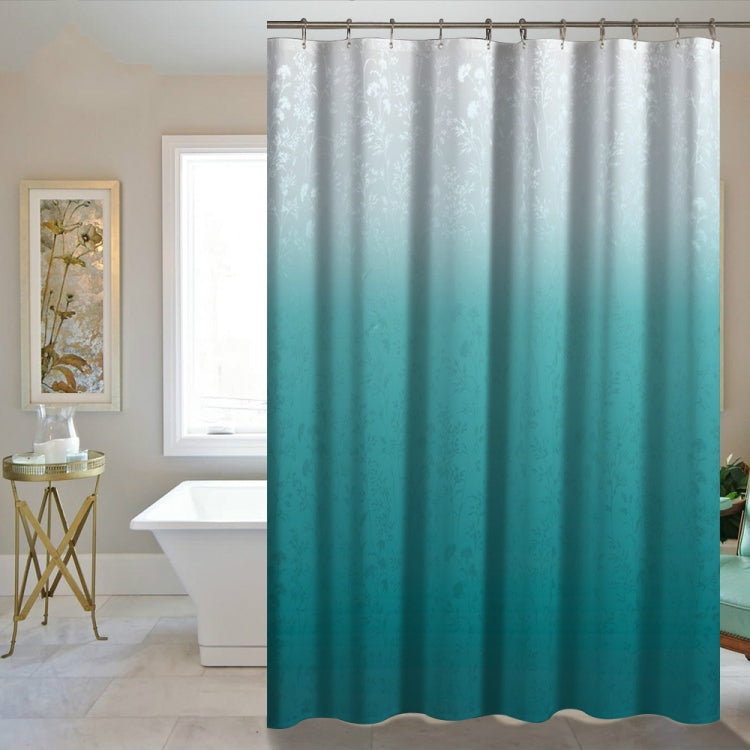 Polyester Waterproof Gradient Color Pattern Bathroom Shower Solid Bathroom Curtain With 12 Hooks My Store