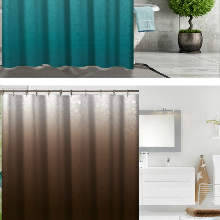 Polyester Waterproof Gradient Color Pattern Bathroom Shower Solid Bathroom Curtain With 12 Hooks My Store