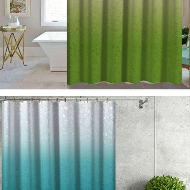 Polyester Waterproof Gradient Color Pattern Bathroom Shower Solid Bathroom Curtain With 12 Hooks My Store