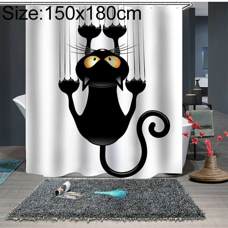 Funny Cat Series Shower Curtain Printing Polyester Waterproof Mildew Shower Curtain My Store