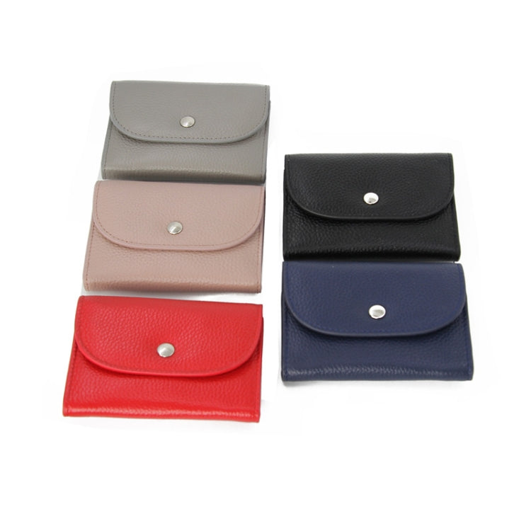 Short Mini Slim Top-grain Leather Wallet Card Bag Zip Coin Pocket My Store