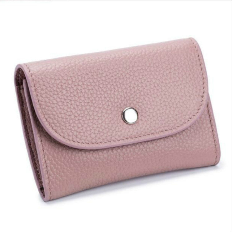 Short Mini Slim Top-grain Leather Wallet Card Bag Zip Coin Pocket My Store