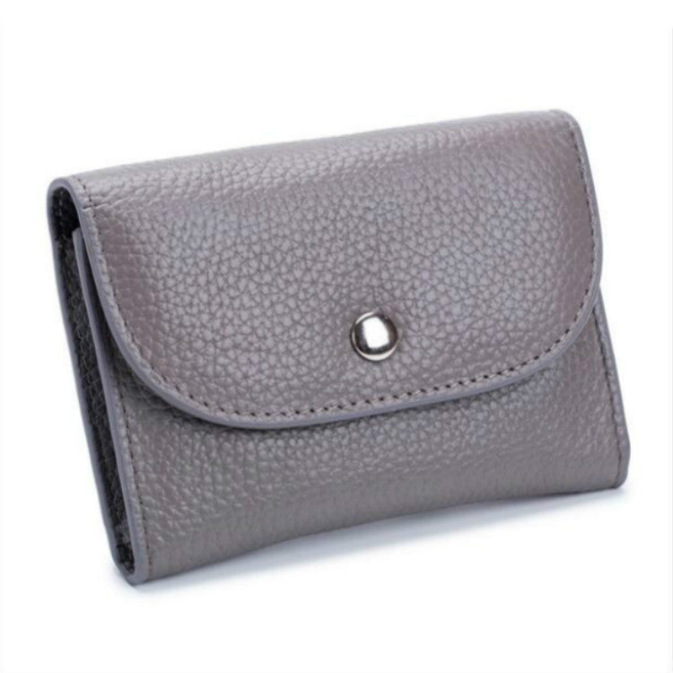 Short Mini Slim Top-grain Leather Wallet Card Bag Zip Coin Pocket My Store