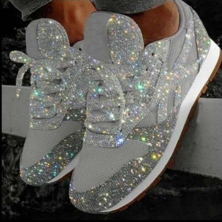 Autumn and Winter Sponge Sequins Breathable Platform Sports Shoes, Series 1