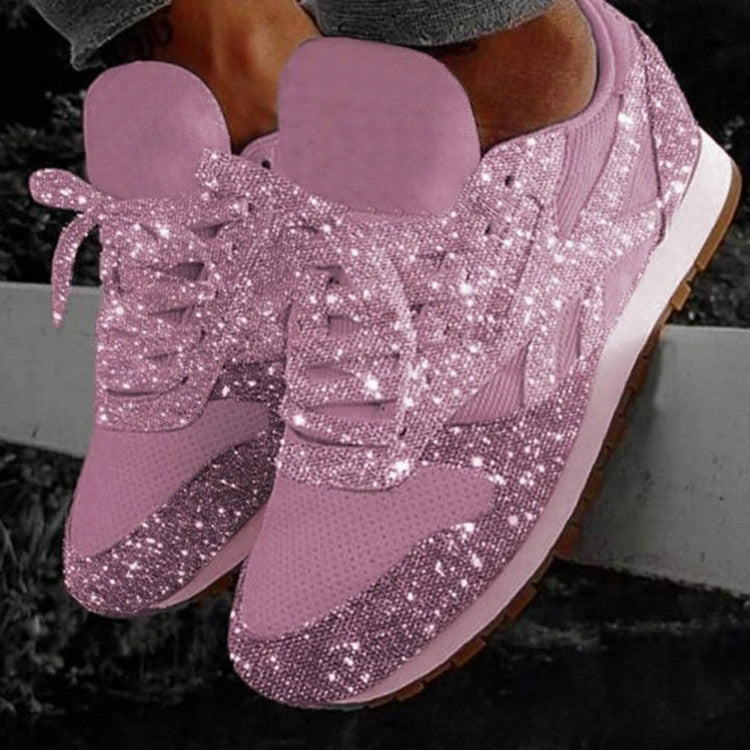 Autumn and Winter Sponge Sequins Breathable Platform Sports Shoes, Series 2